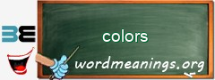 WordMeaning blackboard for colors